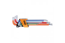 Long Metric Ball-Head Allen Keys set (Colour Coded) (9pc)