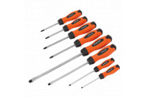 Hi-Vis Hammer Thru Screwdriver Set (8pc) Orange