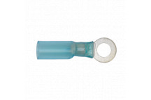 Heat Shrink Ring Terminal 6.4mm Blue 25pk
