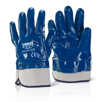 Nitrile Safety Cuff Fully Coated Glove - Size 10