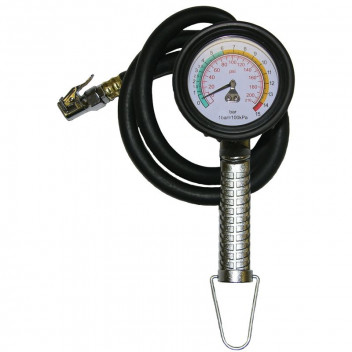 Alloy Dial Tyre Inflator 10-210 psi & 0.7-15 bar 0.85m Hose Alloy Dial Tyre Inflator 10-210 psi & 0.7-15 bar 0.85m Hose