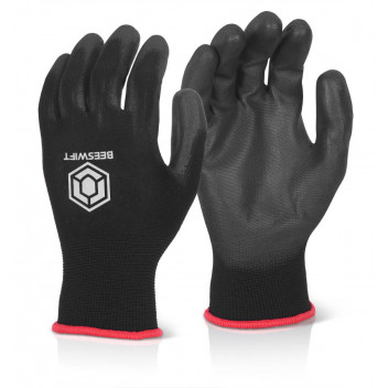 PU Coated Glove Black Large PU Coated Glove Black Large