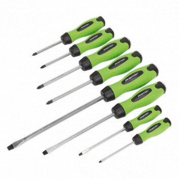 Hi-Vis Hammer-Thru Screwdriver Set (8pc)