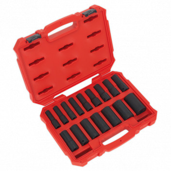 1/2" Drive - Deep Lock-On  Impact Socket Set (16pc)
