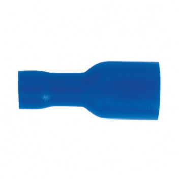 Full Insulated Terminal 6.3mm Fem Blue (100)