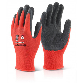 M/P Black Latex Poly Gloves [Each] Small