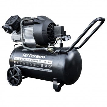 Jefferson 3hp V-Twin 50Lt Compressor 12.6cfm