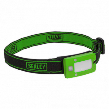 Rechargeable Head Torch Auto 2w Cob LED Green