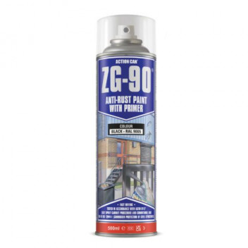 ZG90 Cold Zinc Galv Black Spray 500ml (Box 15) ZG90 Cold Zinc Galv Black Spray 500ml (Box 15)
